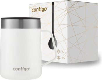 Kubek termiczny z uchwytem Contigo Streeterville 420 ml Salt + Pudełko