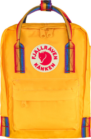 Plecak miejski Fjallraven Kanken Rainbow Mini - Warm Yellow / Rainbow Pattern
