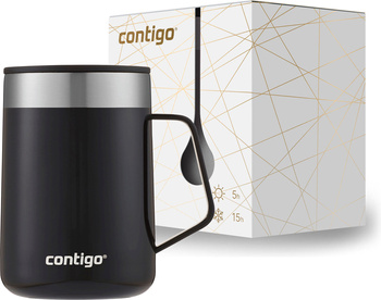 Kubek termiczny z uchwytem Contigo Streeterville 420 ml Black + Pudełko